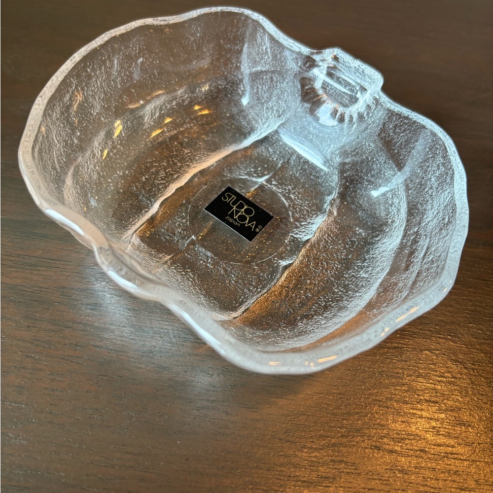 Studio Nova Glass Nature’s Harvest Pumpkin Tidbit Bowl